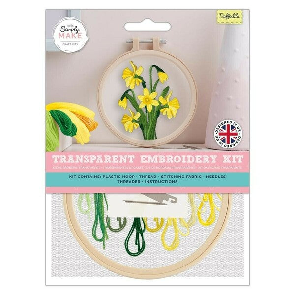 Simply Make Transparent Embroidery Kit - Daffodil Simply Make Transparent Embroidery Kit - Daffodil